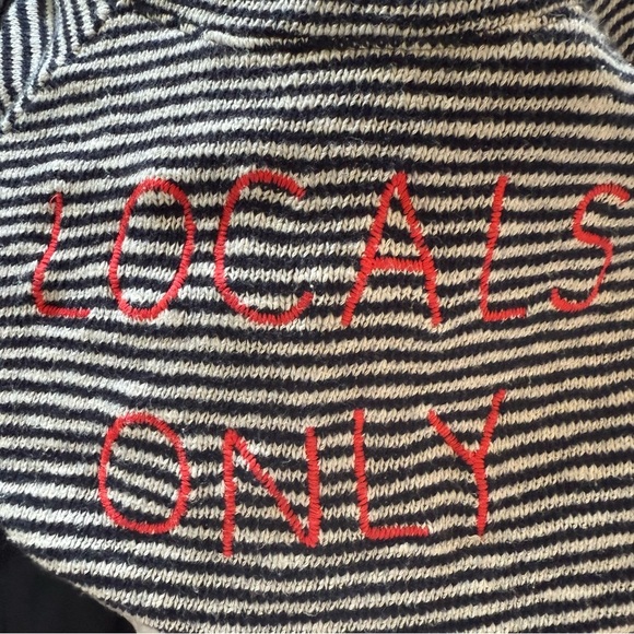 Sundry Anthropologie Coastal Nautical Striped LOCALS ONLY Embroidered Sweater - Picture 10 of 12